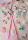 Seashell, Gem and Turquoise Bolo