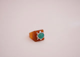 Turquoise and Brown Resin Ring (7)