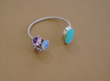 Royston Turquoise and Gemstone Cuff