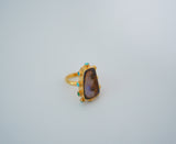 Boulder Opal and Turquoise Gold Vermeil Ring (6)
