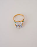 Gem and Turquoise Gold Vermeil Ring (7.5)