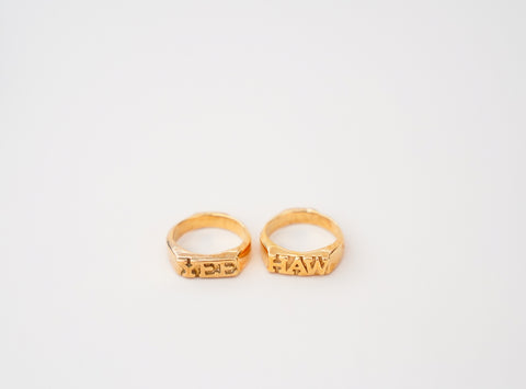 YEE HAW Gold Vermeil Rings (Size 8)