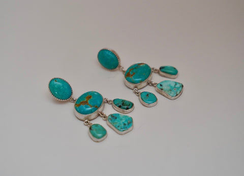 Turquoise Chandelier Earrings