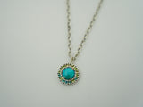 Gem and Turquoise Necklace (18”)