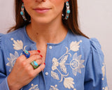 Kingman Turquoise Hoops