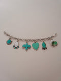 Repurposed Vintage Tiffany & Co. Bracelet with Turquoise Charms