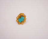 The Gem and Turquoise Gold Ring (Size 8)