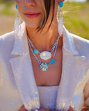 Crystal and Turquoise Necklace (20”)