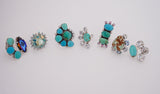 Kingman Turquoise and Gem Ring (Size 7)