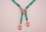 Gem and Turquoise Gold Plated Bolo