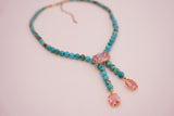 Gem and Turquoise Gold Plated Bolo