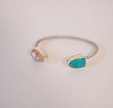 Royston Turquoise and Opal Cuff