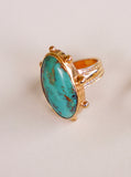 Turquoise and Gold Vermeil Ring (8)