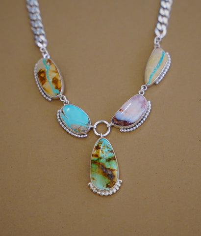 Opal and Turquoise Statement Necklace