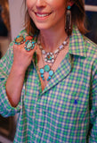 Turquoise Concho Earrings