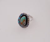 Royston Turquoise and Gem Ring (Size 8)