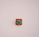 Turquoise and Brown Resin Ring (7)