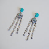 Turquoise Concho Earrings