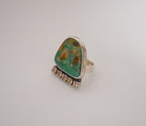 Royston Turquoise and Gem Ring (Size 8)