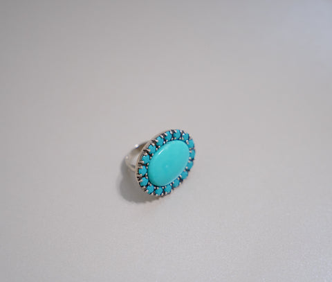 Kingman Turquoise and Gem Ring (7)