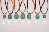 Recycled Turquoise and Resin Pendents