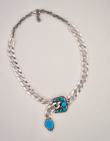 Sterling Buckle Necklace (15-18”)