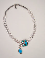 Sterling Buckle Necklace (15-18”)