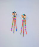 Butterfly and Turquoise Crystal Earrings