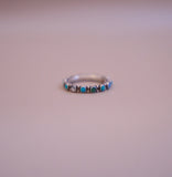 Turquoise and Mixed Stone Eternity Band (Size 7.5)