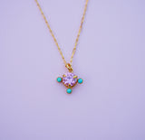 Gem & Turquoise Necklace (16”)