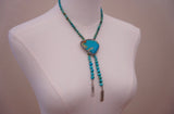 Beaded Turquoise Bolo