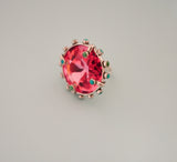 Crystal and Turquoise Ring (Size 7)