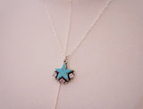 Turquoise Star Necklace (18”)
