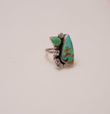 Gem and Turquoise Ring (Size 8.5)