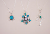 Gem and Turquoise Pendent (18”)