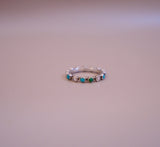 Kingman and Rose Cut Moissanite Eternity Band (Size 7)