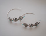 The Turquoise Concho Hoops