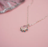 Gem and Turquoise Pendent (18”)