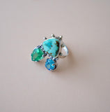 Gem and Turquoise Ring (7.5)