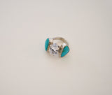 Gem and Turquoise Ring (Size 6.5)