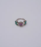Turquoise Star and Gem Ring (Size 7)