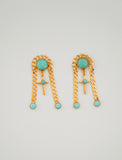 Turquoise and Gold Vermeil Earrings