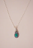 Kingman and Rose Cut Green Diamond Pendent (18”)