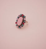 Pink Conch and Turquoise Ring (7.5)