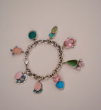 Repurposed Vintage Tiffany & Co. Bracelet with Turquoise Charms