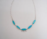 Kingman Turquoise and Gem Necklace (17”)