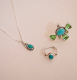 Kingman and Rose Cut Green Diamond Pendent (18”)