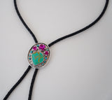 Crystal and Turquoise Bolo