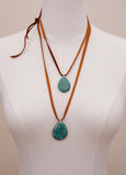 Recycled Turquoise and Resin Pendents
