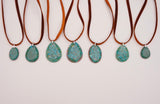 Recycled Turquoise and Resin Pendents